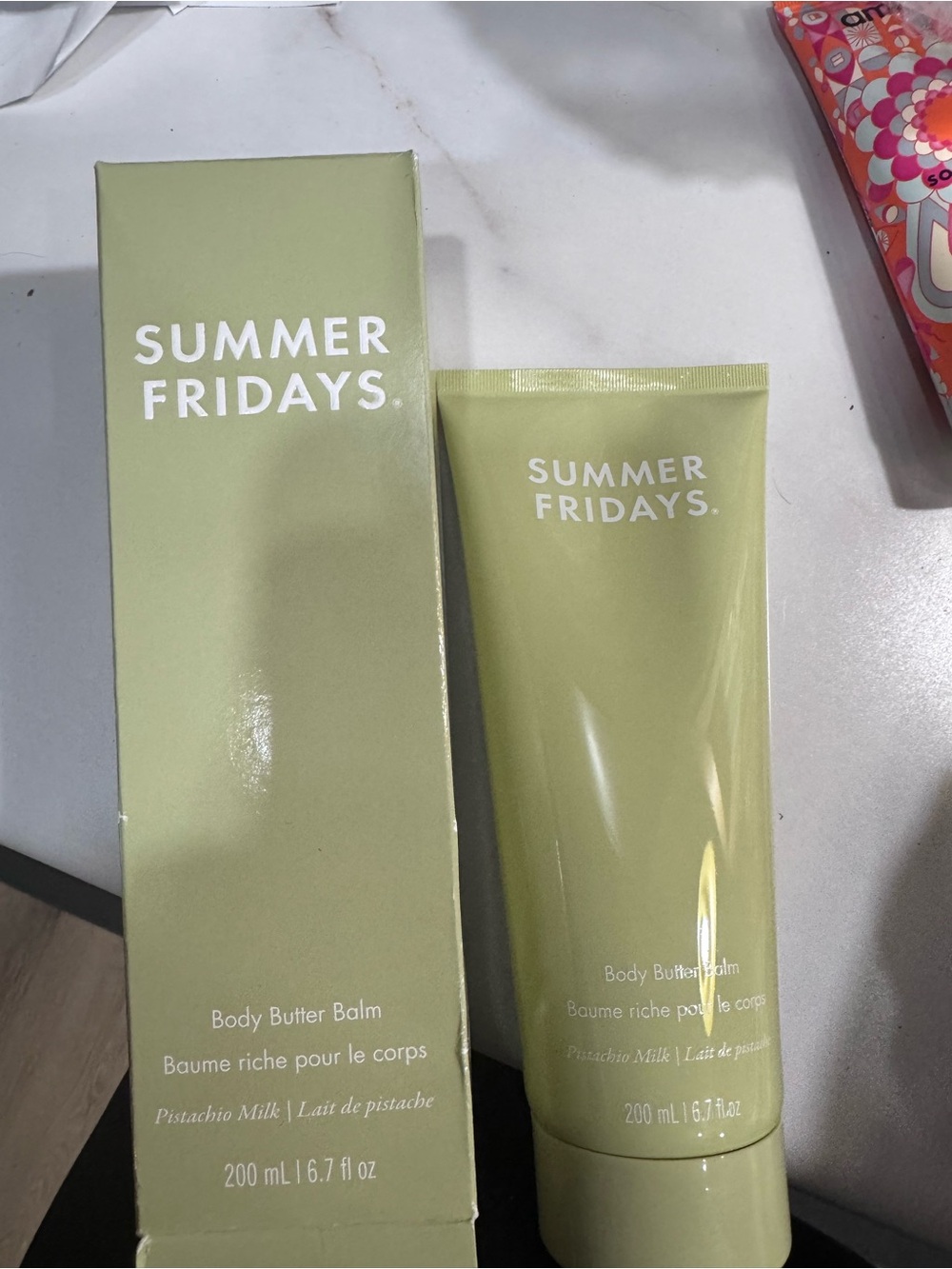 Summer Fridays Pistachio Milk Body Butter Balm — Light Green Tube